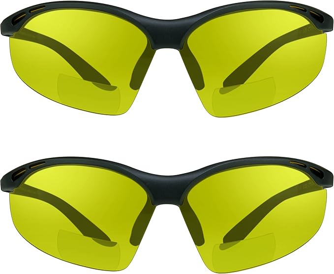 proSPORT Bifocal sunglass Safety Reader Z87 Wrap Around No Slip Grip +1.50 +2.00 +2.50 +3.00