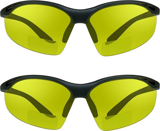 proSPORT Bifocal sunglass Safety Reader Z87 Wrap Around No Slip Grip +1.50 +2.00 +2.50 +3.00