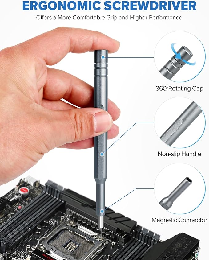 58 Precision Screwdriver Set, Super Durable Tiny Tool Kit for Watch, Laptop, Eyeglasses & Camera for Electronics Repair