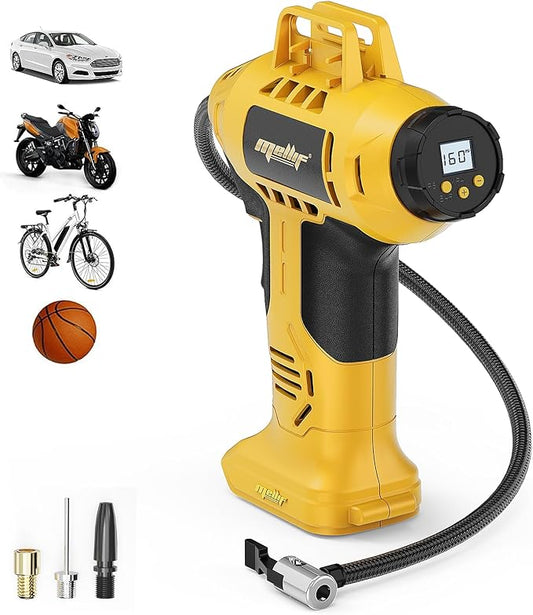 Tire Inflator Portable Air Compressor Compatible with Dewalt 20v Max Battery (TOOL ONLY), 160PSI Auto Shut-off Pump, Digital Pressure Gauge, Emergency LED Light, Auto Accessories for Car Bicycle Ball