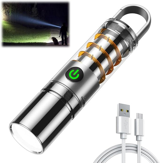 High Power Flashlights, 100000 High Lumen Rechargeable LED Flashlights, 6 Modes, Waterproof and Powerful Flashlights, Suitable for Family Camping and Hiking