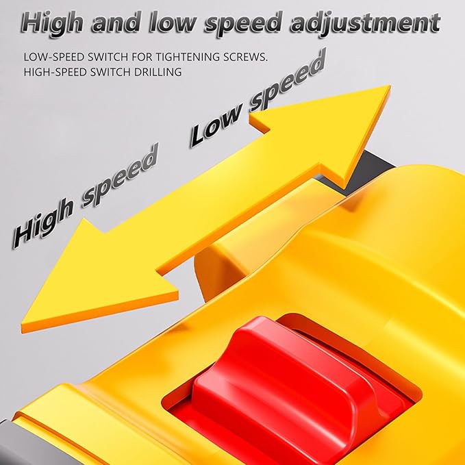 21V Lithium-ion Cordless Drill Set, 3/8-Inch Power Drill with Two Lithium-Ion Batteries, A Charger and A Set of Bits Storage Box Included