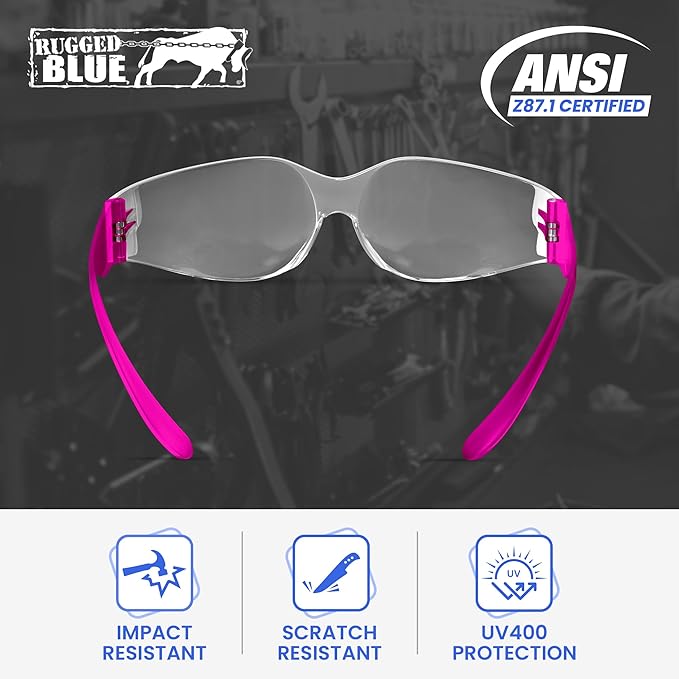 Work Safety Glasses For Men | Ansi Z87 Certified Safety Goggles For Shooting Range | Anti-Scratch Outdoor Glass