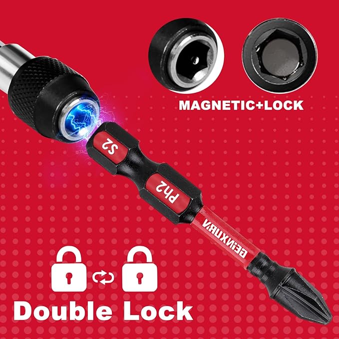 Magnetic Changeable Head Manual Screwdriver Holder, Quick Change&Release 1/4” Hex Bit Extension Holder for Screwdriver Bit, Nut driver, Socket Adapter