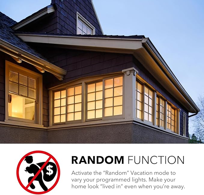 BN-LINK Digital Timer Outlet 7 Day Programmable Digital Outlet Timer with 2 Independent Outlets 3-Prong Mini Indoor Easy Set Stackable Plug-in for Lights Lamps Fans Accurate 8A/1000W 1/3HP