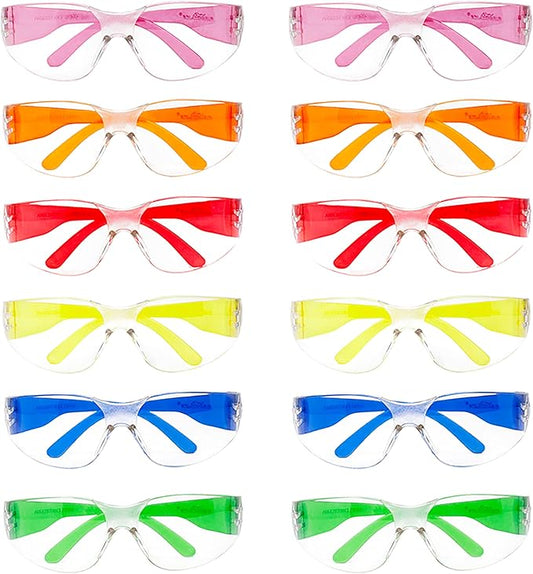 BISON LIFE Safety Glasses - Scratch Resistant Wrap Around Eyewear, Polycarbonate ANSI Z87.1 Impact Resistant Lens