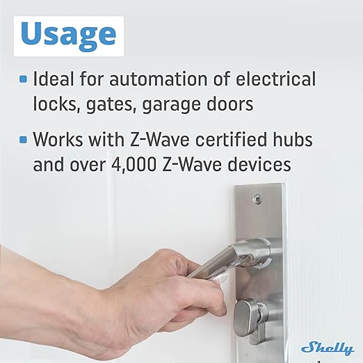 Shelly Wave 1 US LR UL | Z-Wave Long Range Smart Switch Relay, 1-Channel 15A Dry Contact | Home Automation | Low Power Consumption | High Compatibility | Easy Installation | iOS Android App