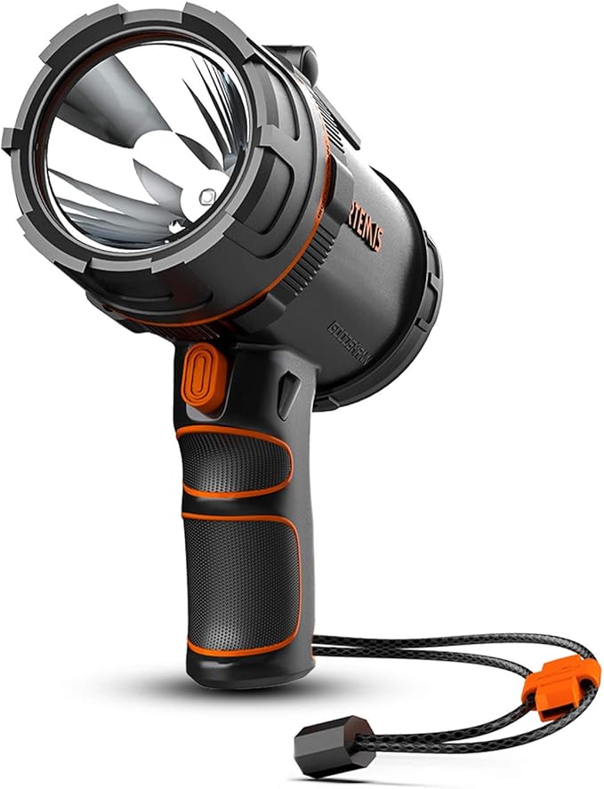 GOODSMANN Spotlight up to 2000 Lumen Marine Spotlight Waterproof Rechargeable Spot Lights Handheld Flashlight for Boats 9212-89203-01A