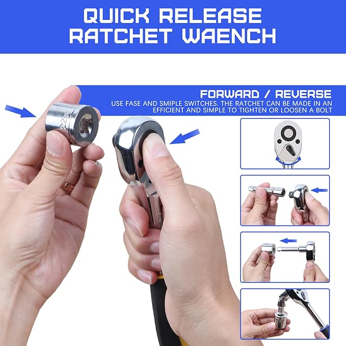 jar-owl Home Tool Kit Tool Set 146 Pieces Metric Household Hand Tool Kit，Auto Repair Tool Set with Portable Toolbox for Homeowner, Diyer, Handyman