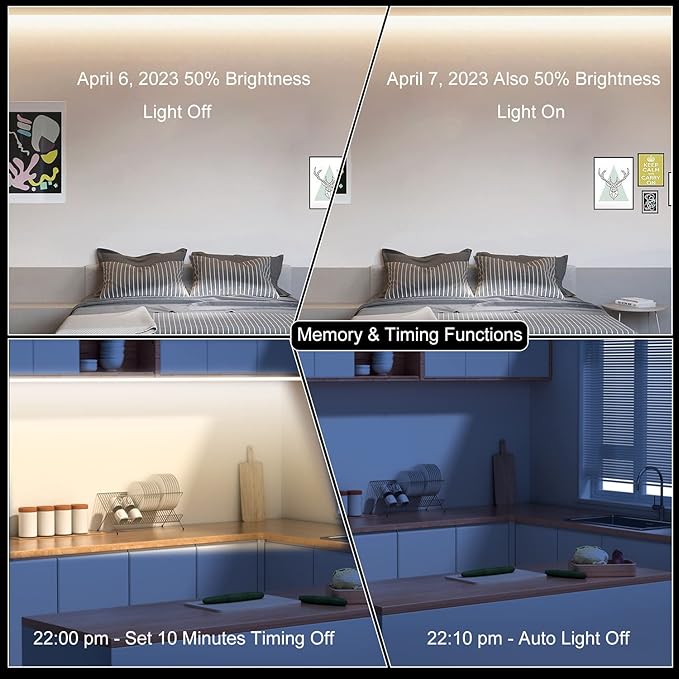 COB LED Strip Lights 5760LEDs, 40FT 4000K Dimmable Daylight Bright LED Lights for Bedroom Counter Under Cabinet Kitchen