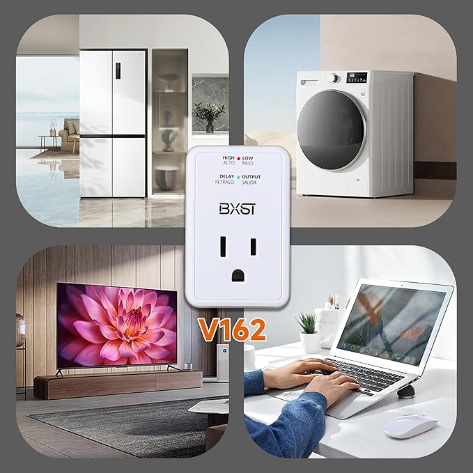 [ETL Listed] BXST Single Outlet Surge Protector for Refrigerator Voltage Protection Mini Wall Outlet Surge Protector Plug in for Computer/TV/PC 140J 1200W（2 Pack）
