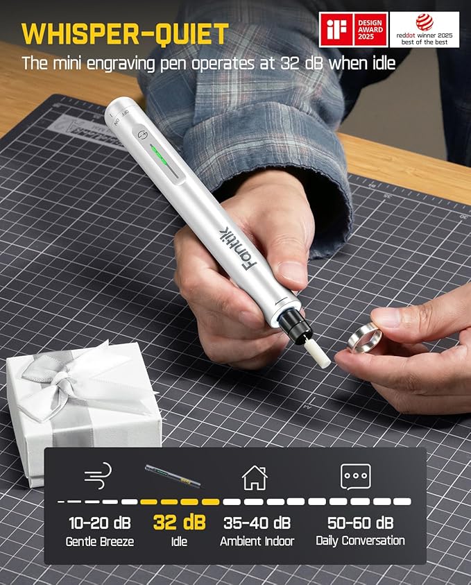 Fanttik F2 Master Mini Cordless Rotary Tool Kit, NeoPulse Motor, 5 Variable Speed, 25000 RPM, Revostor Hub, 35 Accessories, for 3D Printer Sanding, Polishing, Drilling, Carving, DIY Crafts - White