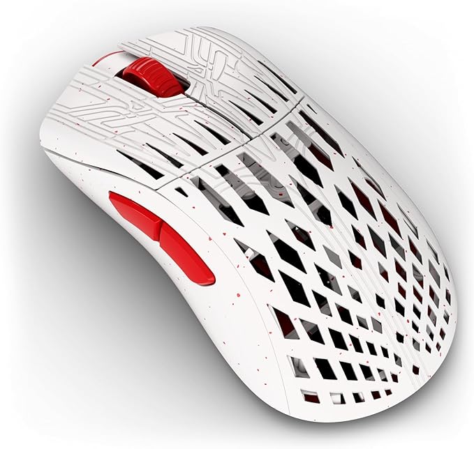 PWNAGE Stormbreaker Carbon Fiber MAX CF Wireless Gaming Mouse 8kHz - 45grams Ultralight Esports Pro Gamer Flawless Professional PAW3950 Optical Sensor 36k DPI - 8000Hz - Large Ergo -Frost Fire