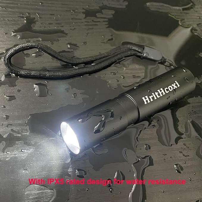 Rechargeable Mini LED Flashlights, 6pcs High Brightness Flash Light with Lithium Battery 3 Mode XPE 1200 Lumen Waterproof Zoomable Torch with USB Cable for Camping, Hiking, Riding, etc