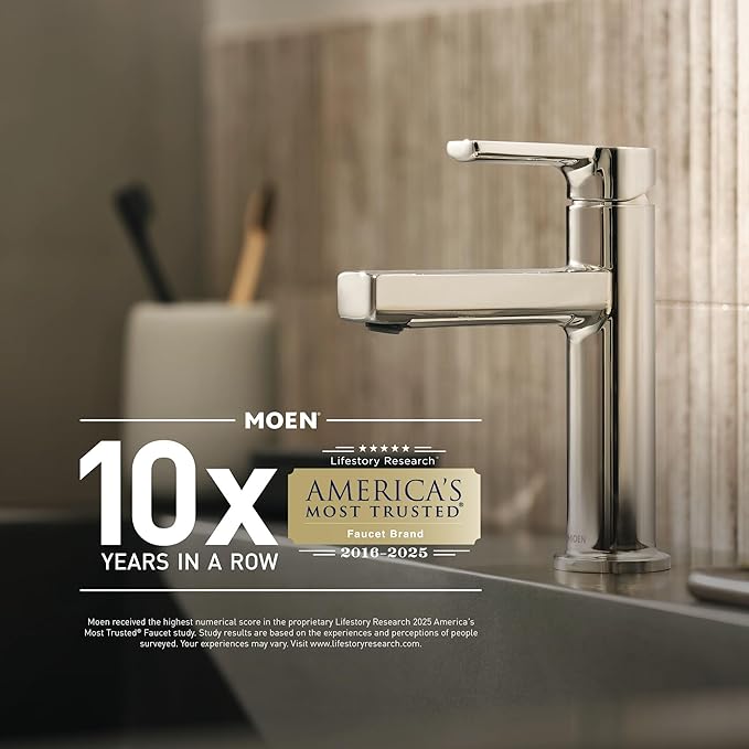 Moen Home Care Bathroom Safety 18 Inch Stainless Steel Handicap Grab Bar for Bathtub and Shower, Slip Resistant Finish, Elderly Assistance Product, Polished Brass, R8918P