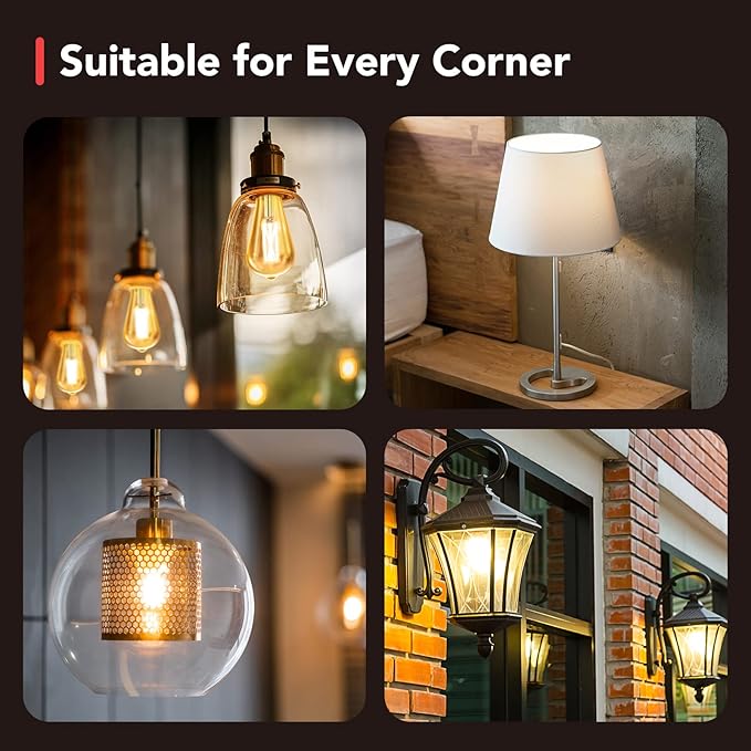 OREiN Smart Edison Light Bulbs with Smart Button, WiFi ST19(58) Vintage Light Bulbs E26 Base, 800lm Dimmable 2700K-6500K Tunable White, Smart Filament Bulb That Work with Alexa, 60W Equivalent, 6Pack