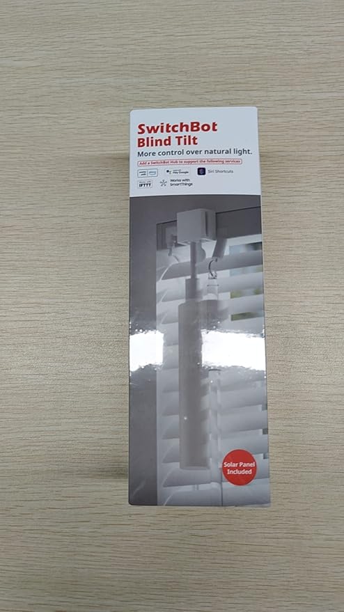 SwitchBot Blind Tilt Motorized Blinds - Smart Electric Blinds, Automatic Blind Opener and Closer, Solar Powered, Light Sensing Control, Add Hub Mini to Make it Compatible with Alexa & Google Home