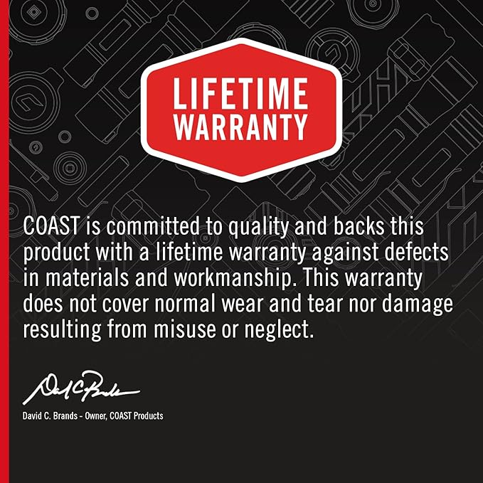 Coast TX17R 1250 Lumen Rechargeable Long Range Tactical LED Flashlight with Spot and Flood Beams, Durable Aluminum Build