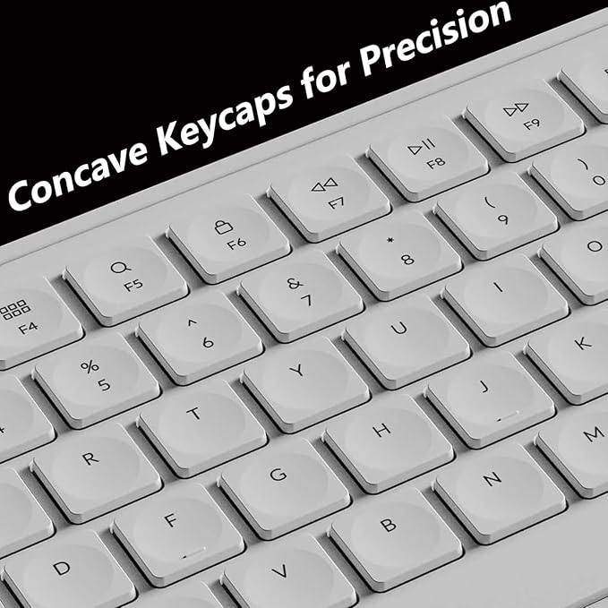 Keychron B6 Pro Full-Size Ultra-Slim Wireless ZMK Custom Keyboard, Triple-Mode 2.4 G/Bluetooth 5.2/Wired Programmable, Lightweight Quiet Key with Numeric Keypad for Mac/Windows, Ivory White