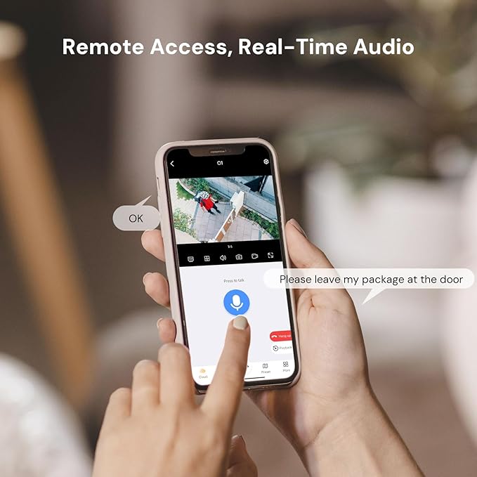 2K Solar Security Cameras Wireless Outdoor, WiFi6 Solar Security Camera for Outside Wireless, Color Night Vision, 2.4/5GHz WiFi, IP66 Weatherproof, Compatible with Alexa, No Monthly Fees