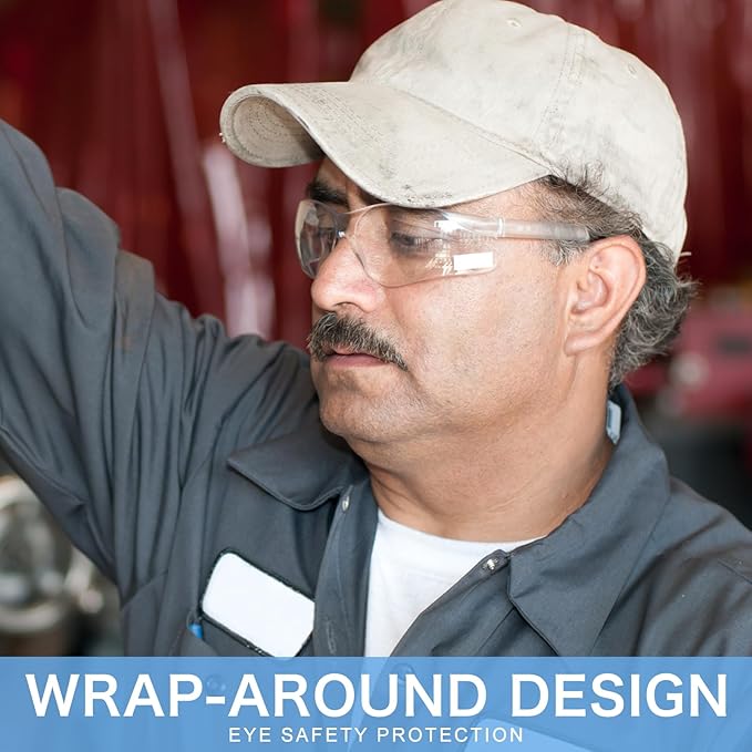 Safety Glasses ANSI Z87.1 Certified for Men & Women - Durable Lab Protective Eyewear for Chemistry & Research