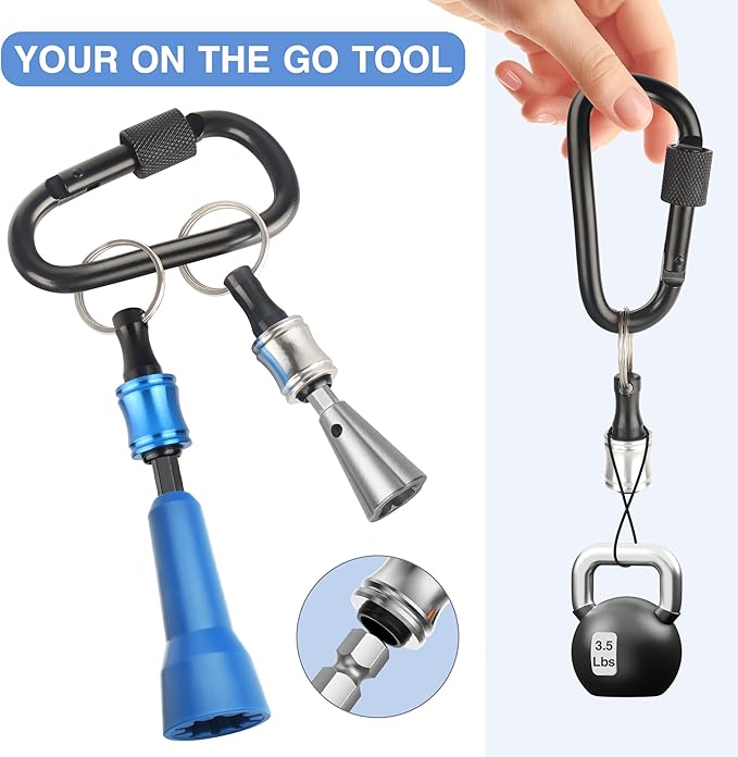 Wire Nut Twister,with 2pcs Bit Holders 1/4" Socket,Hex Shank Screwdriver Bit Holder,Wire Twisting Tool,Wire Nut Twister for Electrical Power Drill,Wire Twister for Quick Twisting Cable