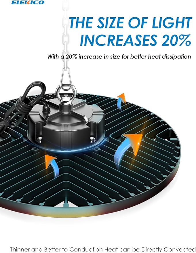 UFO Led High Bay Light, Upgrade Super Bright 350w 52500lm 5000k High Bay Led Shop Lights with Us Plug 5' Cable, Led Shop Lights for Garage Workshop Factory Barn Gym Warehouse 4 Pack