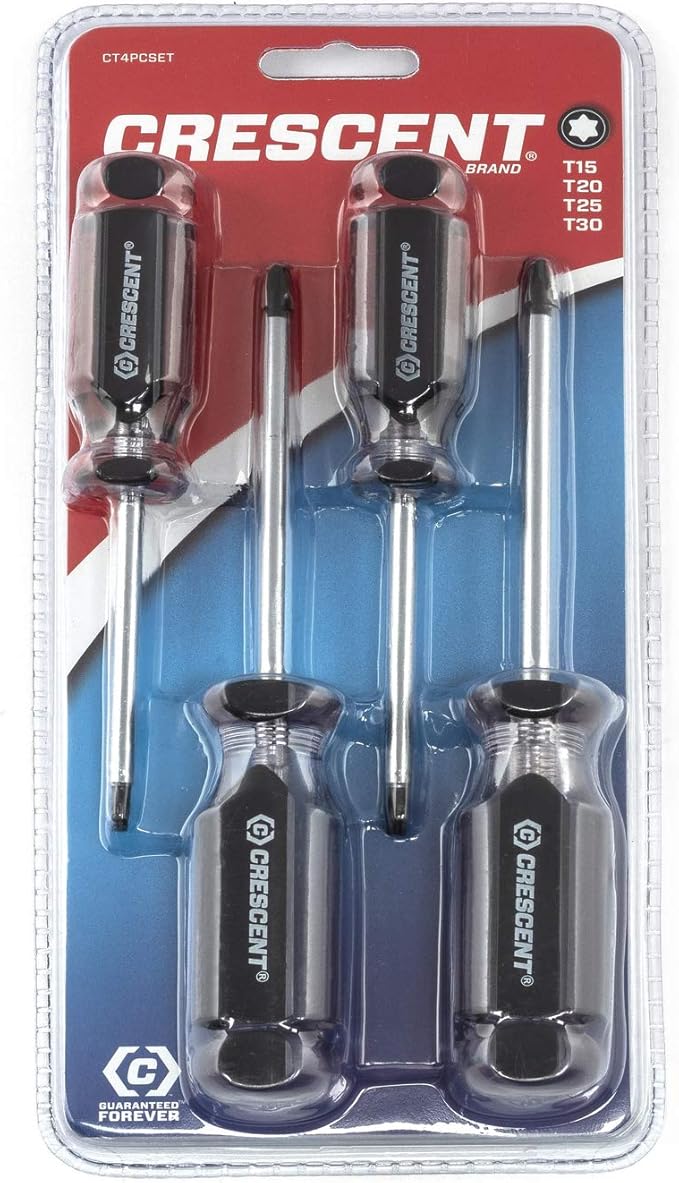 Crescent 4 Pc. Torx® Acetate Screwdriver Set - CT4PCSET