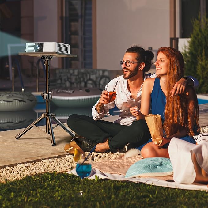 AMADA Projector Stand, Laptop Stand with Adjustable Height 22 to 36 inch, Heavy Duty Projector Mount as DJ Racks, Portable Projector Tripod Stand, Tall Floor Stand for Office, Home, Stage or Studio