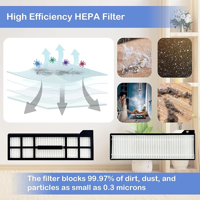 19 Pcs Replacement Parts for eufy x10 pro omni Vacuum Accessories Kit, Includes 1 Main brush, 4 Side brushes, 4 Filters, 4 Mop Pads,4 Dust Bags and 2 tools