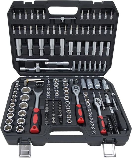 Ultimate Sockets Set Comprehensive Hand Tool Set Perfect for Home Essentials College Dorm Car Emergency Kit Ideal Apartment Essentials & Men’s Tools Gift