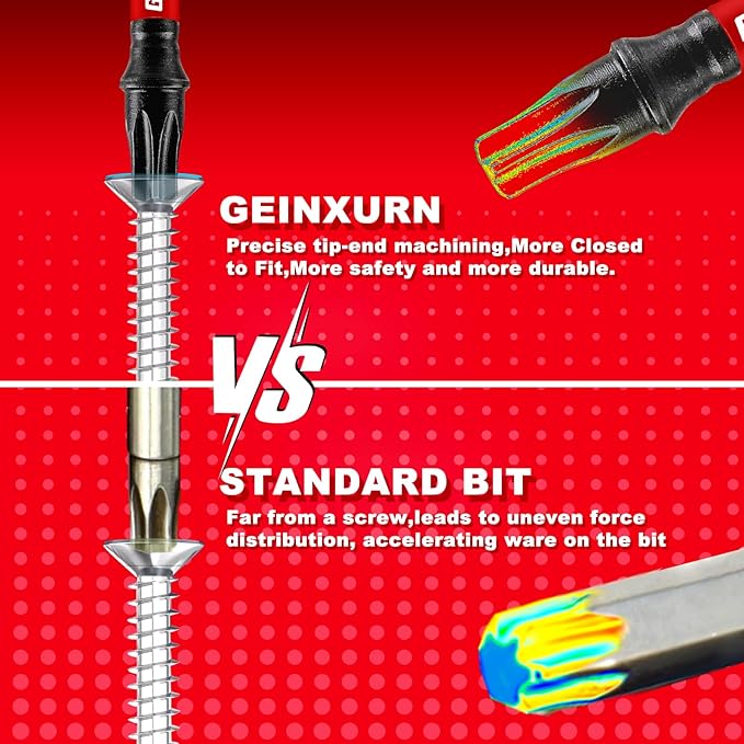 20 Pieces 1 In. T25 Impact Tough Magnetic Screwdriver Bit Set, #25 Torx Head Insert Bits, S2 Alloy Steel Star Bits with Storage M-Box