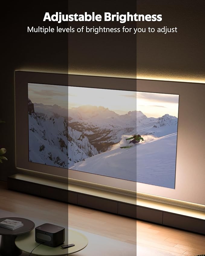 5V COB LED Strip Light for Bedroom 16.4FT USB LED Light Strip Warm White 3000K with Dimmer 320LEDs/M Flexible LED Tape Lights High Density Self -Adhesive for TV Mirror Cabinet DIY Indoor