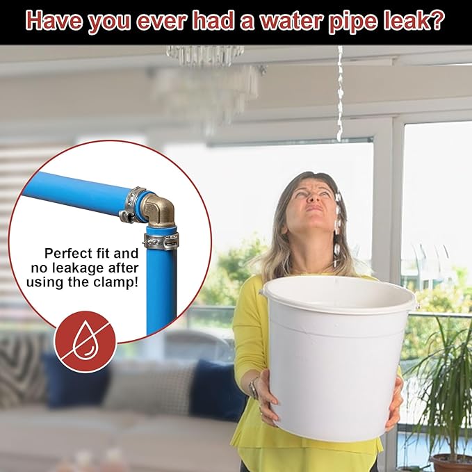 60 Pack 1/2 Inch PEX Cinch Clamps, Premium 304 Stainless Steel Cinch Crimp Rings, Cinch Clamps Rings with Storage Case for PEX Tubing Pipe Fitting Connections By Hydencamm(1/2"x60)