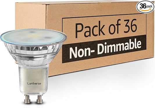 MASTERY MART 36 Pack GU10 LED Bulb, Non-dimmable Track Light Bulbs, 2700K Soft White, 4W for 35W Halogen Bulb Replacement for Range Hood, Tracklights and Recessed Lighting
