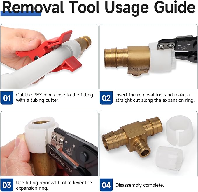 iCrimp Manual Expanding Tool Kit with Auto-Rotation Expansion Heads for 3/8,1/2,3/4&1 inch ProPEX,Wirsbo F1960 standard fittings
