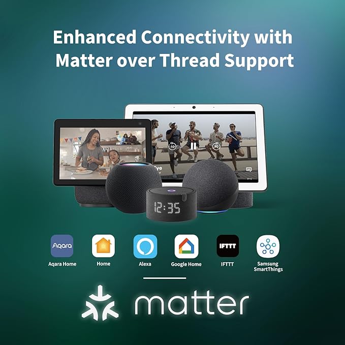 Aqara Smart Lock U300, Fingerprint Keyless Entry Door Lock with Handle, Matter Over Thread with Apple Home Keys, Touchscreen Keypad, Smart Lever Lock Supports Apple Home, Alexa, Google, IFTTT, Silver