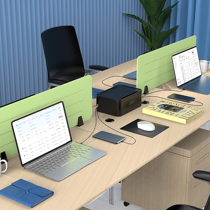 Power Strips with Cable Management Box,Redagod Surge Protector with 8 Outlets 3 USB Ports with Switch Control,6.6 ft Plug Extension Cord,Power Cord Organizer Charging Station for Dorm, Office, Home