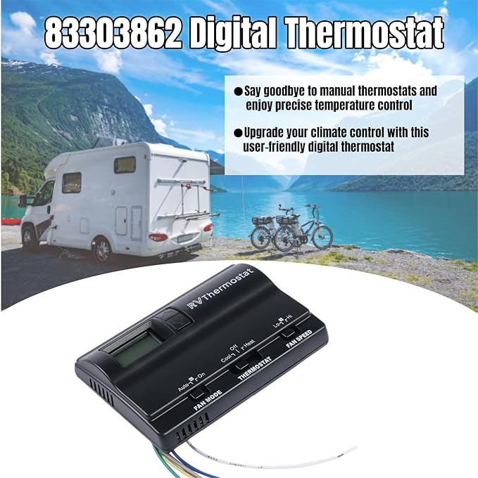 Digital Thermostat Heat/Cool Wall Thermostat 37℃ to -1 ℃ Replacement for Coleman 8330-336 8330-337 8330-338 8330-339 8330-368 8330-386