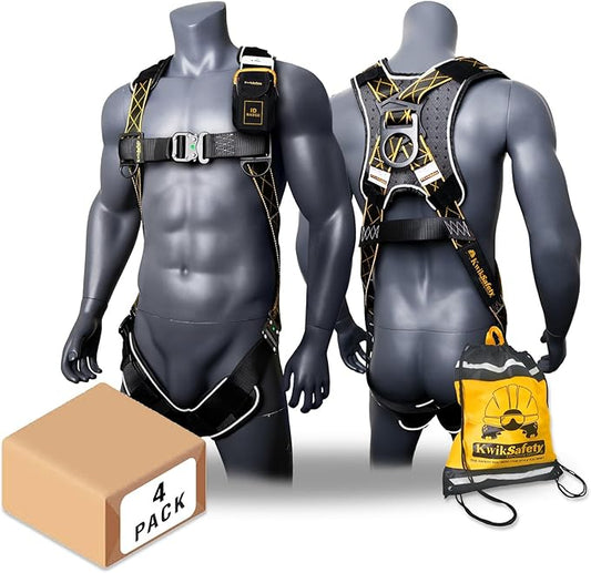 KwikSafety - TORNADO DiamondBACK Full Body Harness [1 D-RING] Premium Safety Harness Fall Protection Kit ANSI OSHA
