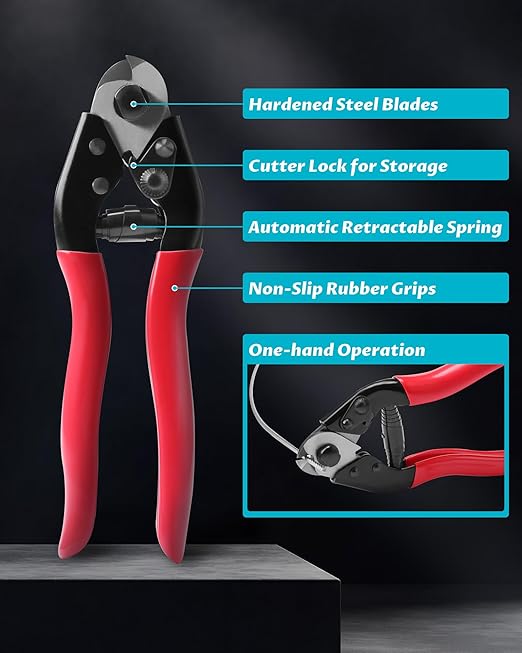 Lichamp 650FT 1/8" Stainless Steel Wire Rope Cable, Aircraft 316 SS Braided Steel Wire Thin Metal Cable Hardware for Deck Railing Handrail Safety System, SSC650