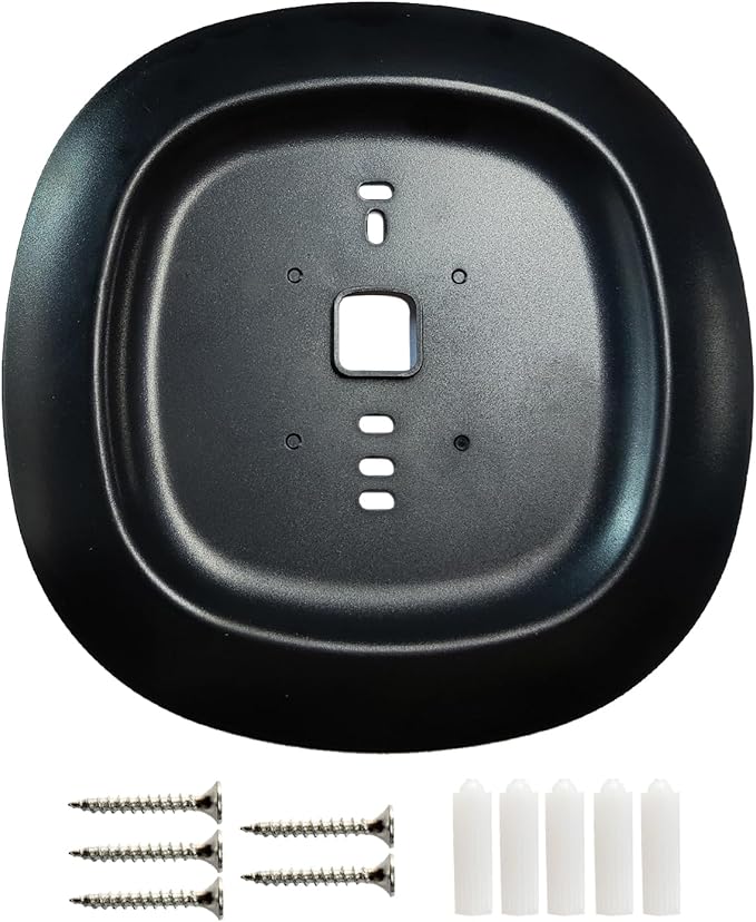 Black Thermostat Decorative Wall Trim Plate Mount Fits Ecobee3, 3 Lite, 4 Smart Home WiFi Thermostat (1 Pack)