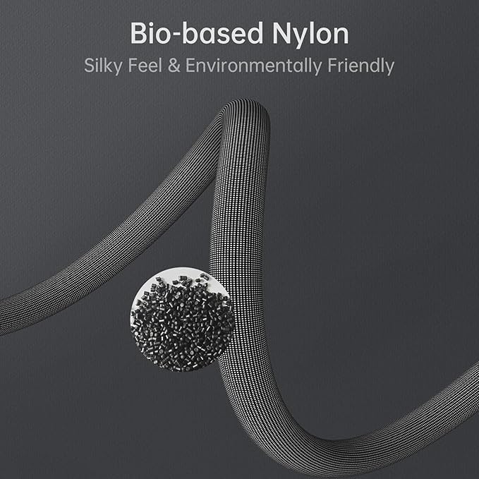 USB C Cable 240W Max & 140W Fast Charge & High-Speed Data USB C to C Cable, 5ft, 90° Bendable, Biodegradable Nylon, PD 3.1, Compatible with MacBook Pro, for iPhone 17/16/15, iPad, Samsung, Pixel etc.