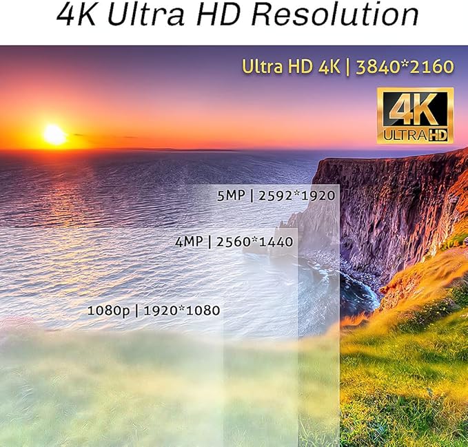 GW Security 8 Channel 4K WiFi Security Camera System, 8ch 4K NVR with 4 x 8MP WiFi Wireless Bullet Two-Way Audio Security Cameras, Spotlight Color Night Vision, Outdoor Indoor Surveillance