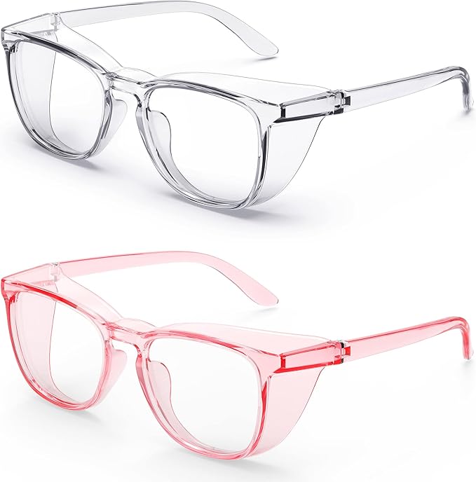 Stylish Safety Glasses, Clear Anti-Fog Anti-Scratch Protective Glasses For Men And Women