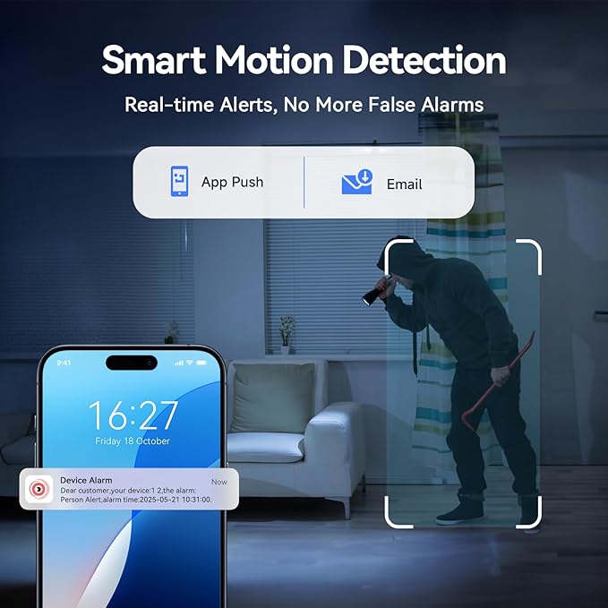 Wired Security Camera System Outdoor, 4 Channel 5MP Lite AHD TVI DVR Recorder with 500G HDD, 4pcs Wired Surveillance CCTV Bullet Camera Indoor Outdoor, Smart Motion Detection, Night Vision