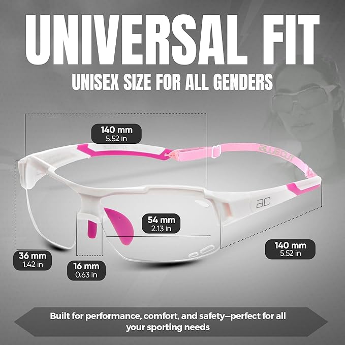 BLUE CUT Sports Safety Goggles Interchangeable Sun Lens Anti Fog UV Protection Indoor Outdoor Pickleball Cycling Basketball