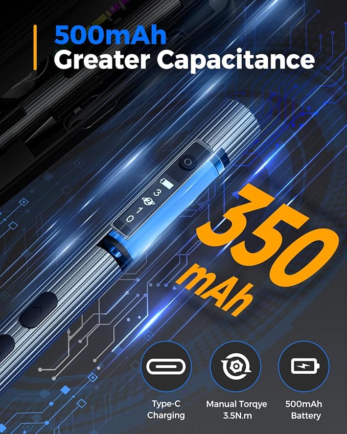 Mini Electric Screwdriver, LIFEGOO 58 in 1 Precision Screwdriver Set with 50 Magnetic Bits, Digital Display Electric Repair Tool Kit for Electronics Phone Camera Laptop Watch