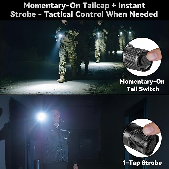 PowerTac E9R G4 Tactical Flashlight – 2550 Lumen Rechargeable LED Flashlights with Magnetic & USB Charging, Super Bright IPX8 Waterproof Light for Emergency, Camping, and EDC
