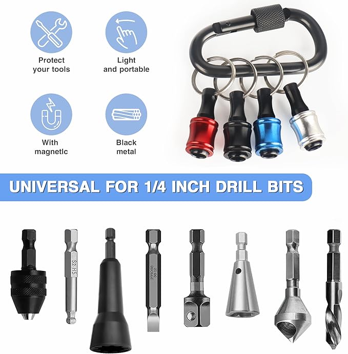 Wire Nut Twister,with 2pcs Bit Holders 1/4" Socket,Hex Shank Screwdriver Bit Holder,Wire Twisting Tool,Wire Nut Twister for Electrical Power Drill,Wire Twister for Quick Twisting Cable